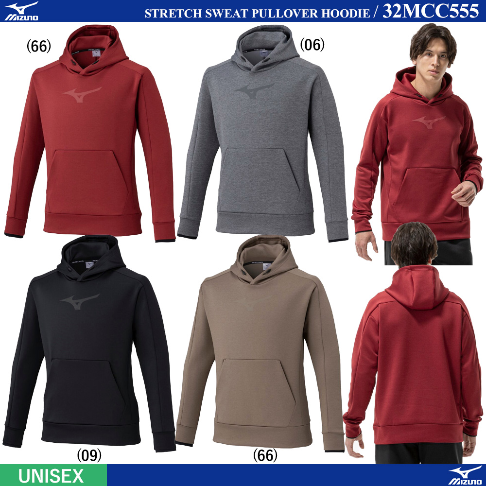 [UNI] ストレッチスウェットプルオーバーフーディ [MIZUNO25AW]