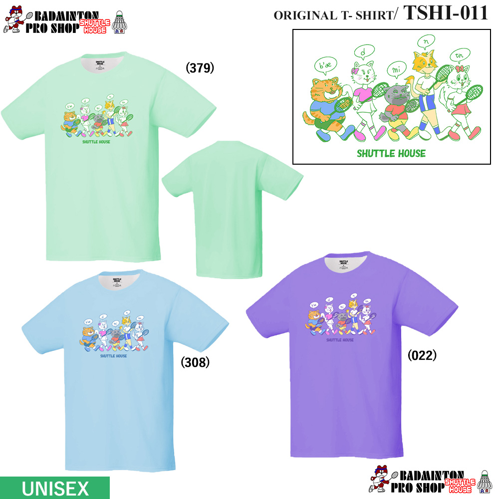 シャトルハウス オリジナル Tシャツ [ BADMITION CATS ]