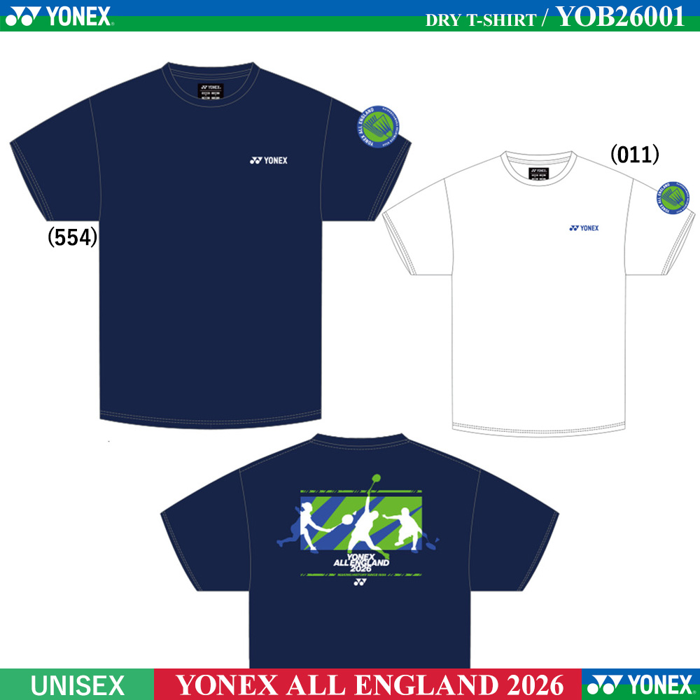 [UNI] ドライＴシャツ【ヨネックス全英選手権2026 大会記念Ｔシャツ】